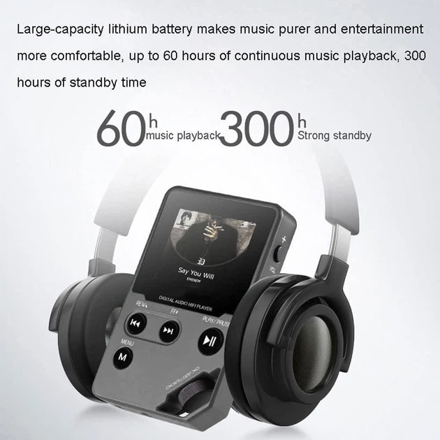 Hi-Fi музыкальный MP3 плеер C5 DSD256 Bluetooth FM 8 Gb + 32 Gb sd