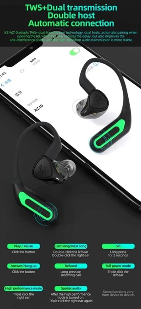 Bluetooth-модуль с зарядным кейсом KZ AZ10 (C-pin) Bluetooth 5.2 - изображение 10