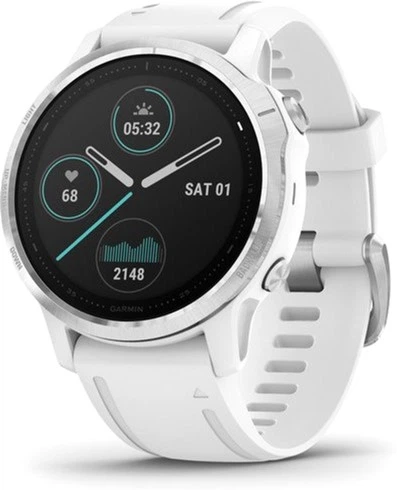 Спортивные часы Garmin Fenix 6S Silver with White Band (010-02159-00) - Фото 1 Спортивные часы Garmin Fenix 6S Silver with White Band (010-02159-00) - изображение 1