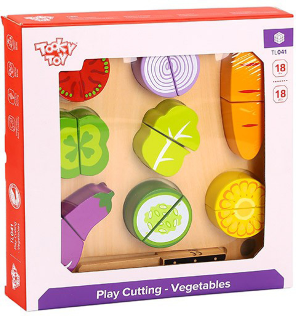 Овочі для нарізки Tooky Toy Wooden Cutting Vegetables (6970090042256) - зображення 1