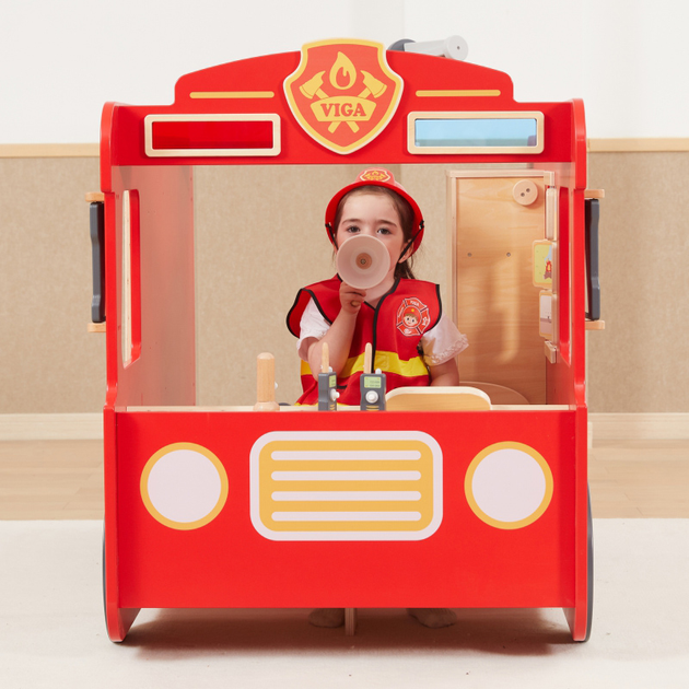 Zestaw do zabawy Viga Toys Wooden Wóz strażacki (6971608447129) - obraz 16