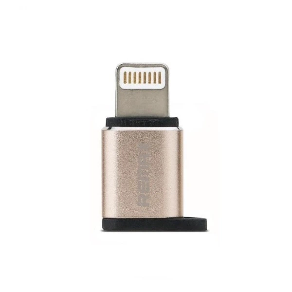 Перехідник Remax RA-USB2 Visual microUSB to Lightning M золотистий - Фото 2 Перехідник Remax RA-USB2 Visual microUSB to Lightning M золотистий - зображення 2