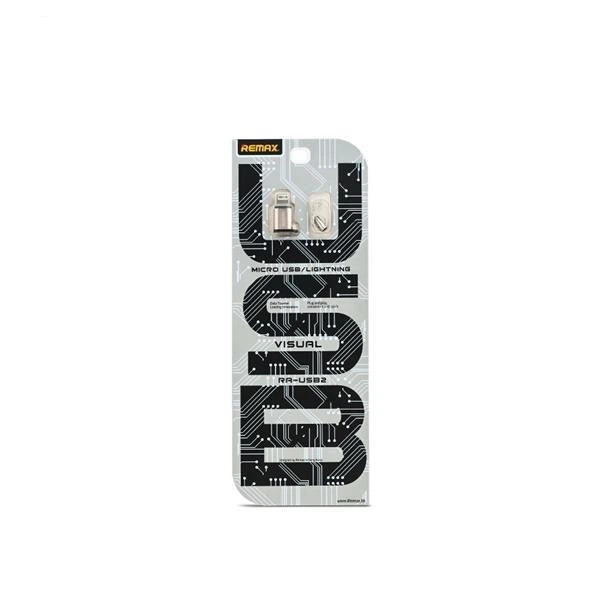 Перехідник Remax RA-USB2 Visual microUSB to Lightning M золотистий - Фото 3 Перехідник Remax RA-USB2 Visual microUSB to Lightning M золотистий - зображення 3