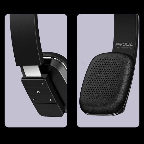 Навушники накладні безпровідні з мікрофоном Bluetooth Proda PD-BH300 сині - Фото 2 Навушники накладні безпровідні з мікрофоном Bluetooth Proda PD-BH300 сині - зображення 2