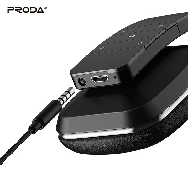 Навушники накладні безпровідні з мікрофоном Bluetooth Proda PD-BH300 сині - Фото 3 Навушники накладні безпровідні з мікрофоном Bluetooth Proda PD-BH300 сині - зображення 3