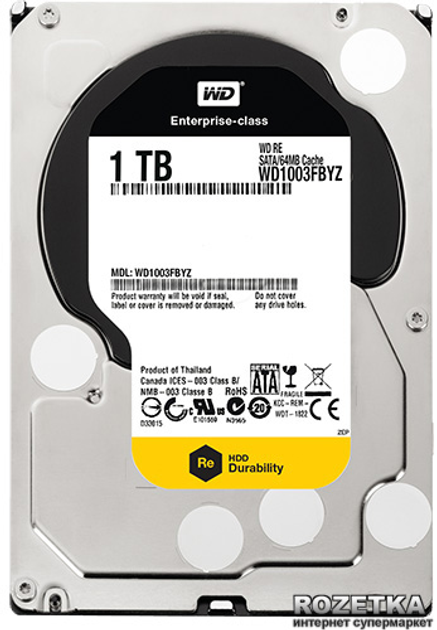 Жесткий диск Western Digital RE 1TB 7200rpm 64MB WD1003FBYZ 3.5" SATA ...