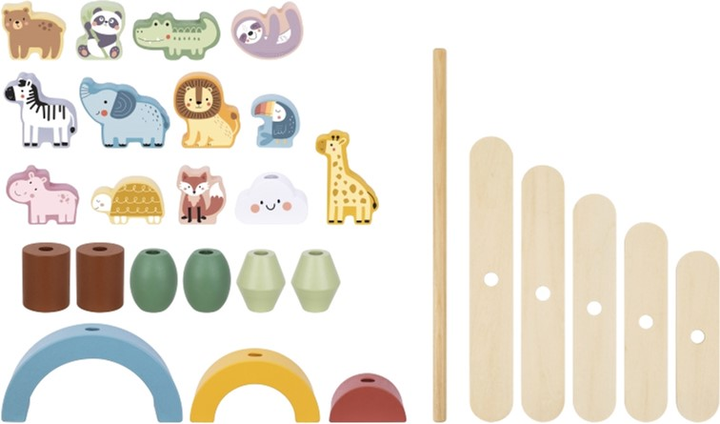 Klocki drewniane Woopie Stacking Animals 29 elementów (5904326949706) - obraz 6