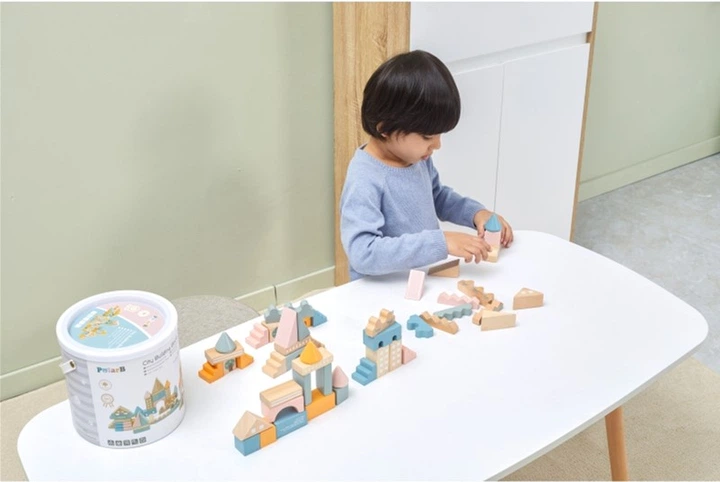 Дерев'яний конструктор Viga PolarB City Building 50 деталей (6971608440939) - зображення 7