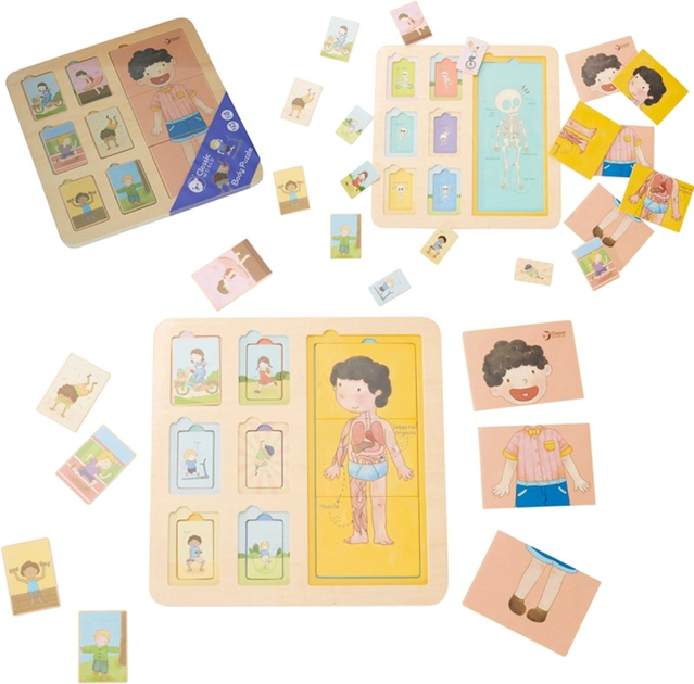Puzzle drewniane Classic World Ciało ludzkie 19 elementów (6927049040313) - obraz 5