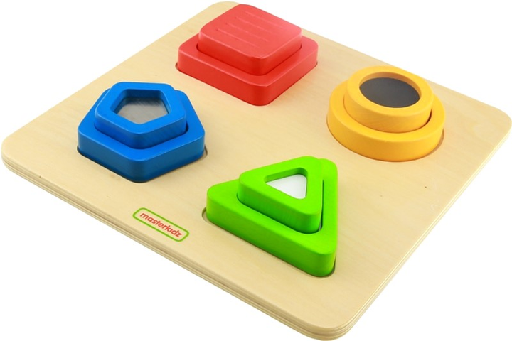 Sorter drewniany Masterkidz Kształty Materiały Powierzchnie Tekstury (6955920008770) - obraz 6