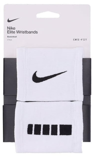 Frotki na nadgarstek Nike Elite Doublewide Wristbands N1006700101OS 2 szt (887791730091) - obraz 2