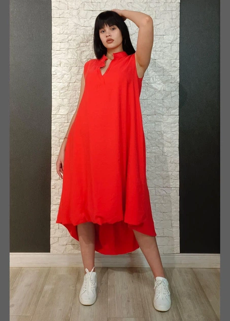 Сукня А-силуету Bebe Plus коралова S 22-2478 - Фото 4 Сукня А-силуету Bebe Plus коралова S 22-2478 - изображение 4