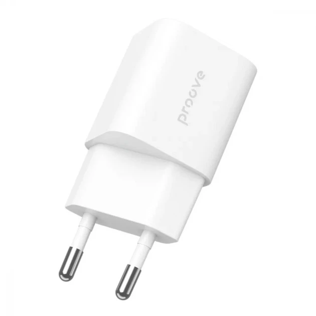 Мережевий зарядний пристрій USB+Type-C з швидкою зарядкою, блок живлення 20W Silicone Power Plus білий, Proove (WCSP2011002) - Фото 4 Мережевий зарядний пристрій USB+Type-C з швидкою зарядкою, блок живлення 20W Silicone Power Plus білий, Proove (WCSP2011002) - зображення 4