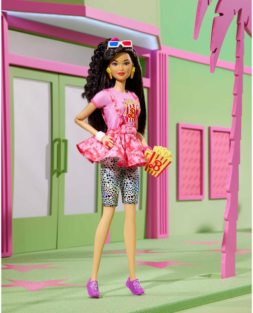 Lalka z akcesoriami Barbie Mattel Rewind Wieczór filmowy w stylu lat 80 29 cm (0194735097104) - obraz 3