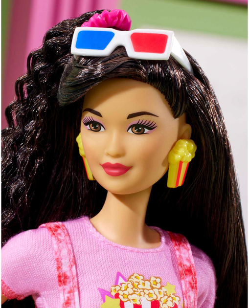Lalka z akcesoriami Barbie Mattel Rewind Wieczór filmowy w stylu lat 80 29 cm (0194735097104) - obraz 4