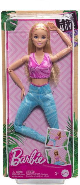 Лялька Barbie Mattel Made to Move Блондинка 32.4 см (0194735176854) - зображення 1