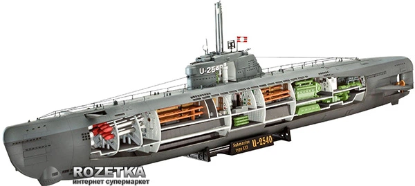 Подводная лодка 1:144 Revell U-Boat XXI Type w. Interieur