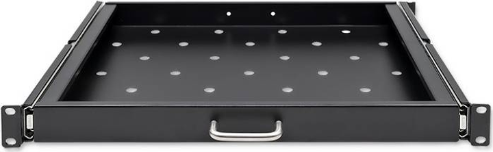 Polka z uchwytem do szafy RACK Qoltec 600x600 wysuwana (5901878545097) - obraz 1