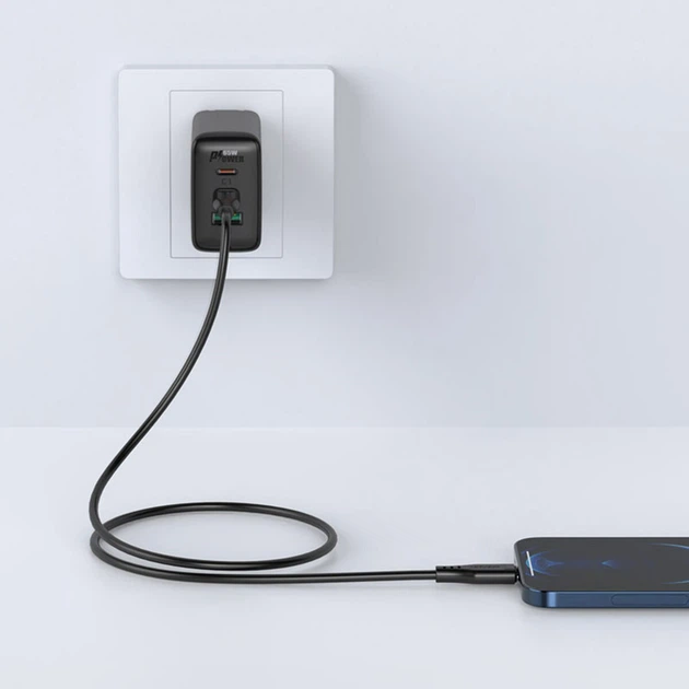 Кабель ACEFAST C3-01 Type-C to iP 3A, 30W, TPE, TPE connectors, 30 Вт Black - изображение 4