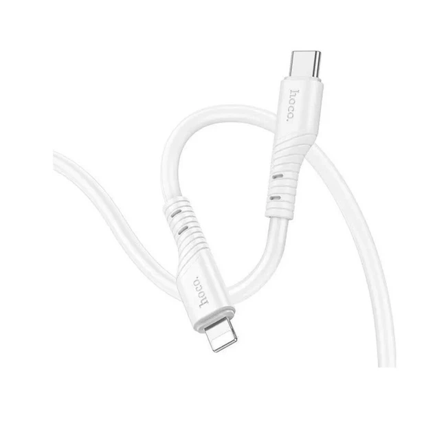 Кабель USB Hoco X97 Crystal Color Silicone Type C - Lightning 2.4 A, 1m, 20W White - Фото 3 Кабель USB Hoco X97 Crystal Color Silicone Type C - Lightning 2.4 A, 1m, 20W White - изображение 3