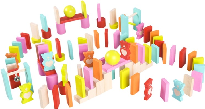 Drewniane domino dla dzieci Classic World Misie (6927049001819) - obraz 7