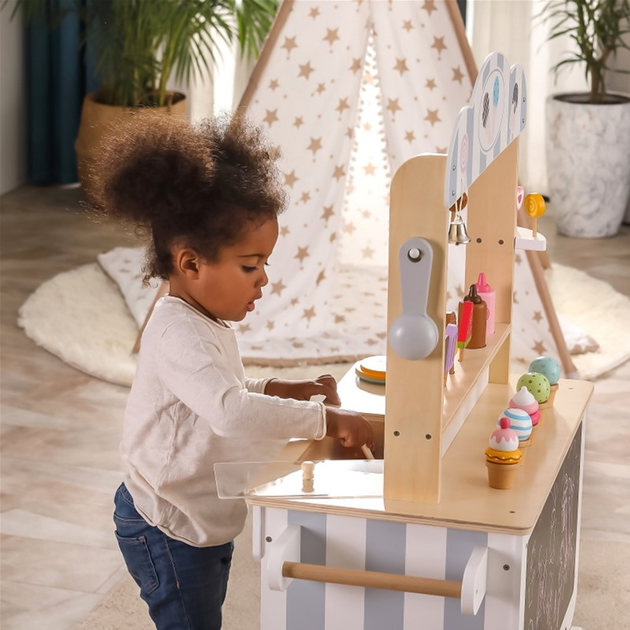 Zestaw do zabawy Viga Toys Sklep mobilny Lodziarnia Cukiernia 3 w 1 (6971608445507) - obraz 7