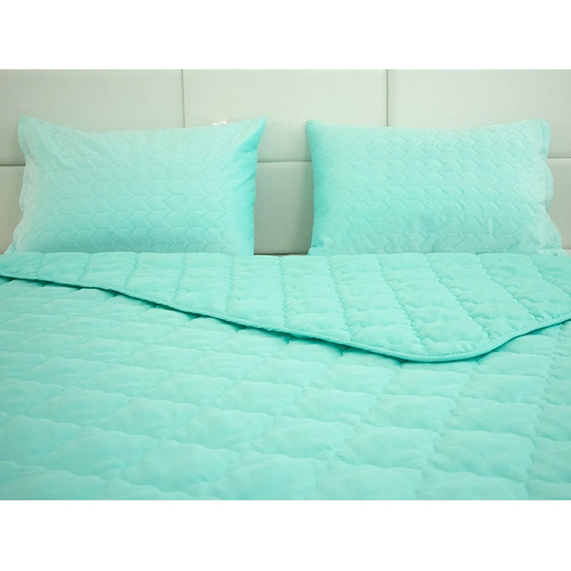 Одеяло Руно - Silicone легкое бирюзовое полуторное 140x205 см 160 гр/м2 (22588) - изображение 8