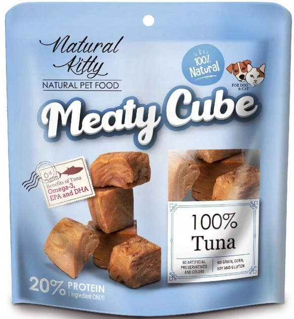 Opakowanie mokrej karmy Pettric Natural Kitty Meaty Cube Tuńczyk 8 x 60 g (4712937602290) - obraz 2