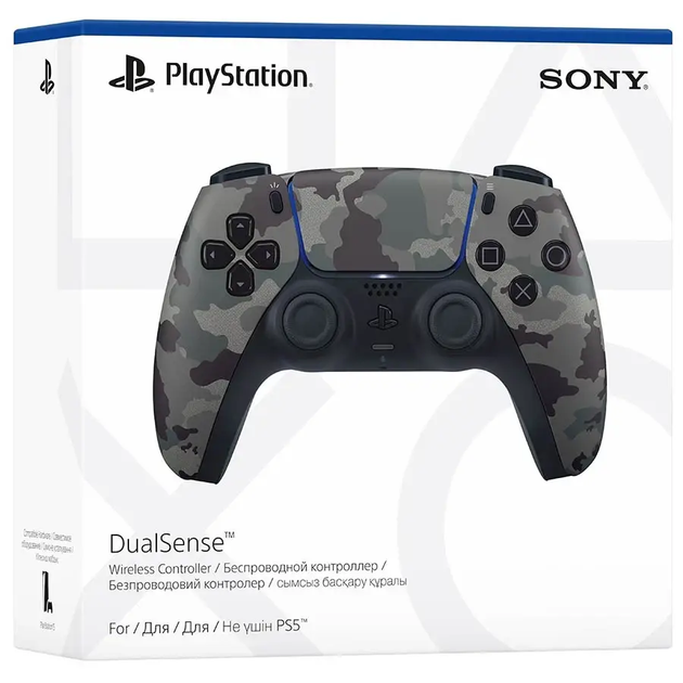 Бездротовий джойстик, геймпад Sony PlayStation 5 DualSense Wireless Controller Grey Cammo (1007788) - Фото 1 Бездротовий джойстик, геймпад Sony PlayStation 5 DualSense Wireless Controller Grey Cammo (1007788) - зображення 1