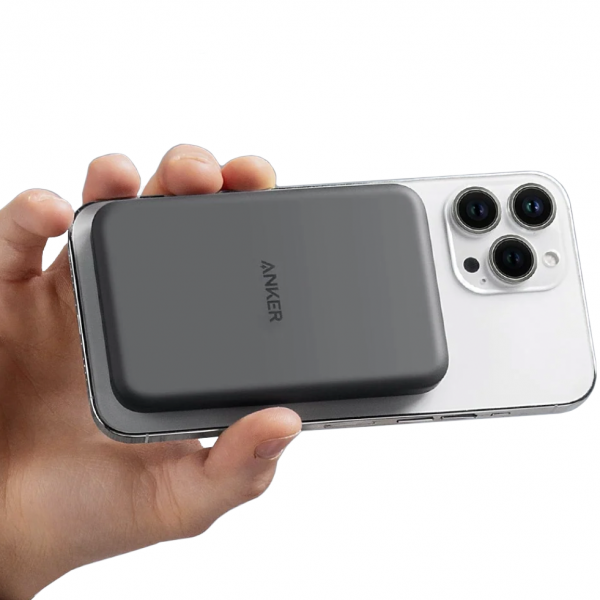 Павербанк, внешний аккумулятор Anker 621 Magnetic Magsafe Powerbank 5000mAh Black (A1610) - Фото 4 Павербанк, внешний аккумулятор Anker 621 Magnetic Magsafe Powerbank 5000mAh Black (A1610) - изображение 4