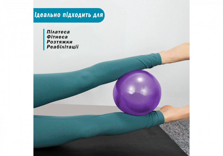 Мяч для пилатеса EasyFit 25 см фиолетовый - Фото 2 Мяч для пилатеса EasyFit 25 см фиолетовый - изображение 2