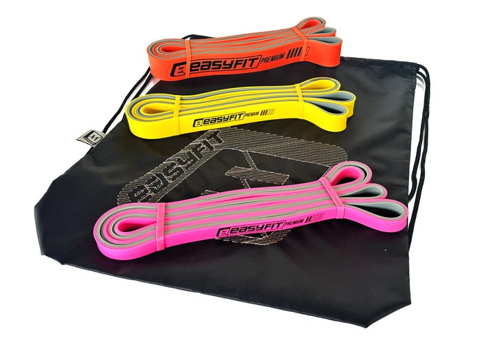 Набор двухслойных резинок для подтягиваний EasyFit Premium 7-45 кг (3 шт) - Фото 3 Набор двухслойных резинок для подтягиваний EasyFit Premium 7-45 кг (3 шт) - изображение 3