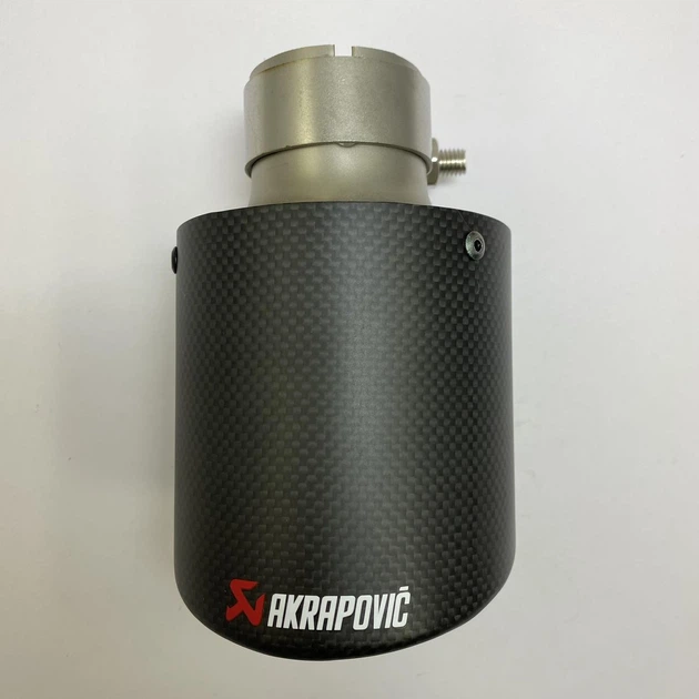 Насадка наконечник глушника Akrapovic 54-101JB carbon d54мм L160мм зовн d101мм на вихлопну трубу SV0376 - зображення 2