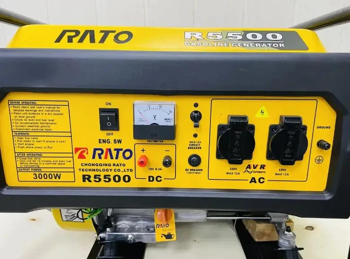Генератор бензиновий Rato R5500 AVR 3 кВт 1 фазний - изображение 2