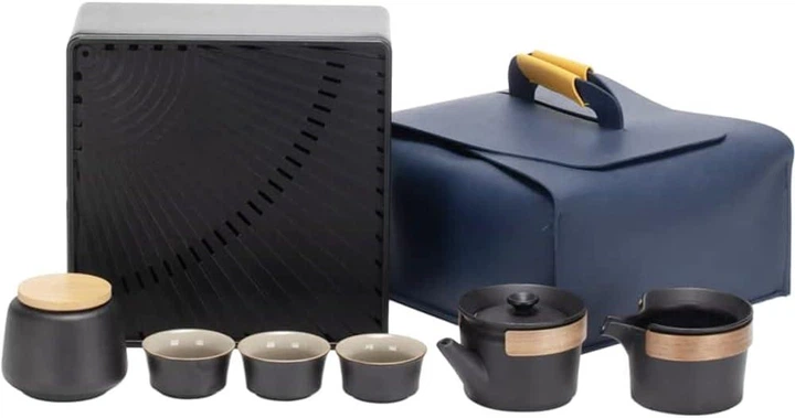 Набір Gongfu Travel Tea Set Black для чайної церемонії на 9 предметів (234D3FBB46F4) - зображення 6