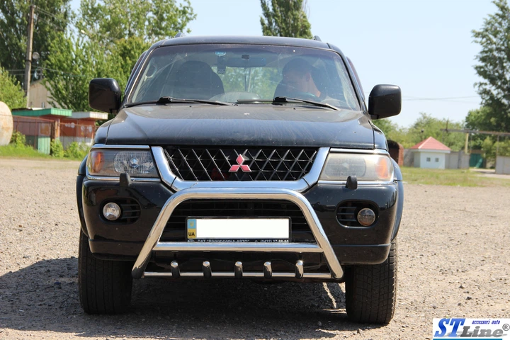Кенгурятник захист переднього бампера на MITSUBISHI Pajero Sport 96-08 d51х1,6мм Митсубиси паджеро Спорт ST2491 - Фото 3 Кенгурятник захист переднього бампера на MITSUBISHI Pajero Sport 96-08 d51х1,6мм Митсубиси паджеро Спорт ST2491 - зображення 3