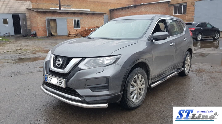 Кенгурятник захист переднього бампера на Nissan X-Trail 17- d60х1,6мм Ниссан Х-Трейл ST7422 - зображення 6