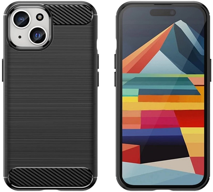 Панель Hurtel Carbon Case для iPhone 15 Black (9145576279410) - зображення 3