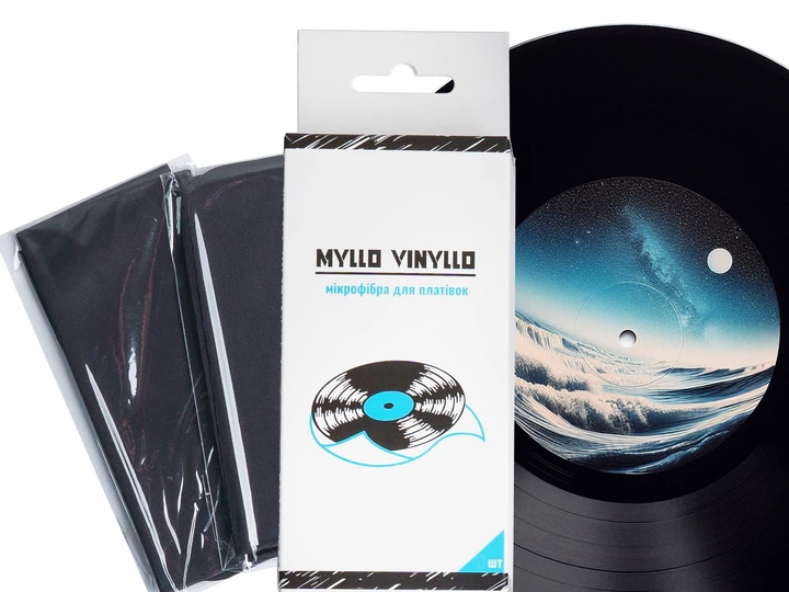 Салфетка для очистки виниловых пластинок Myllo Vinyllo Cleaning Cloth Микрофибра (5 штук/уп) - изображение 2