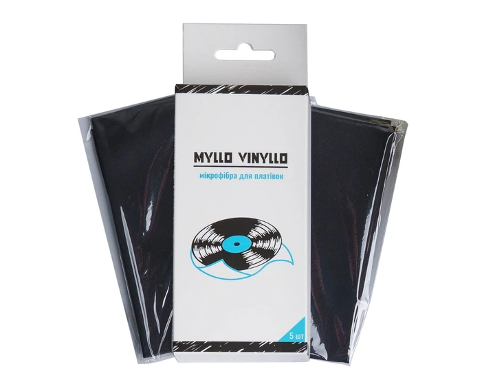 Салфетка для очистки виниловых пластинок Myllo Vinyllo Cleaning Cloth Микрофибра (5 штук/уп) - изображение 3