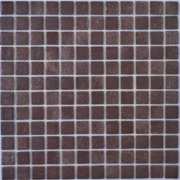 Мозаика АкваМо коричневая, нескользящая PW25207 Anti Dark Brown 31.7х31.7 стеклянная для ванны, душевой за 1 - изображение 3