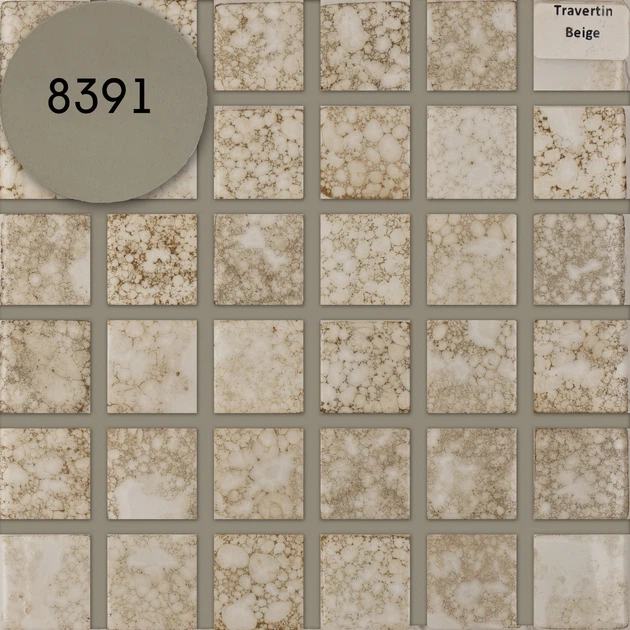 Мозаика АкваМо под камень,мрамор бежевый Travertin Beige 31.7x31.7 для кухни,бассейна,хамама за 1 ШТ - изображение 2
