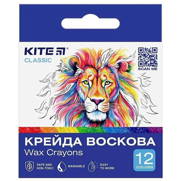 Мел восковой 12 цветов Kite Classic 4063276186171 K-070 67631 - Фото 1 Мел восковой 12 цветов Kite Classic 4063276186171 K-070 67631 - изображение 1
