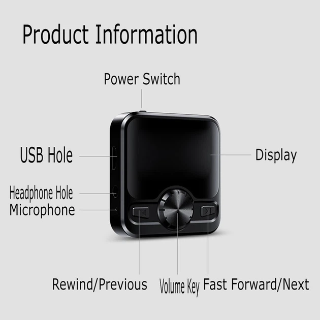 Портативний MP3 плеєр M8 Bluetooth Hi-Fi 16Gb з FM радіо, диктофоном та функцією електронної книги - зображення 6
