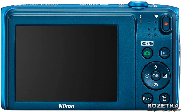 Nikon COOLPIX S3600 ブルー Фотоаппарат Nikon Coolpix S3600 Blue (VNA553E1) купить на ROZETKA