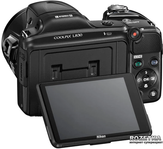 Фотоапарат Nikon Coolpix L830 Black (VNA600E1) + карта пам'яті 32Гб + сумка! - Фото 7 Фотоапарат Nikon Coolpix L830 Black (VNA600E1) + карта пам'яті 32Гб + сумка! - зображення 7