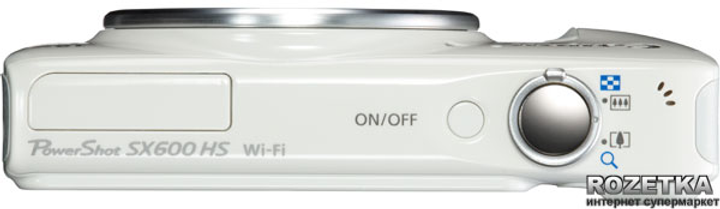 Фотоапарат Canon PowerShot SX600 HS White купити на ROZETKA