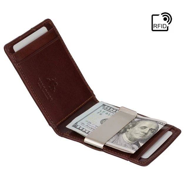 Чоловічий шкіряний затискач Visconti VSL57 Chisel (Brown Monza) - Фото 6 Чоловічий шкіряний затискач Visconti VSL57 Chisel (Brown Monza) - зображення 6