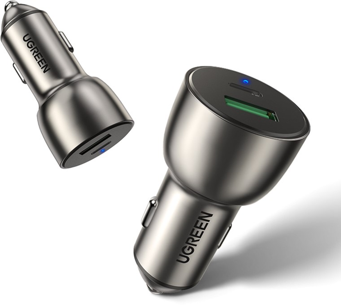 Ładowarka samochodowa Ugreen CD213 42.5W USB Type-C PD + USB-A Szybka ładowarka samochodowa QC Szara (UGR-60980) - obraz 4