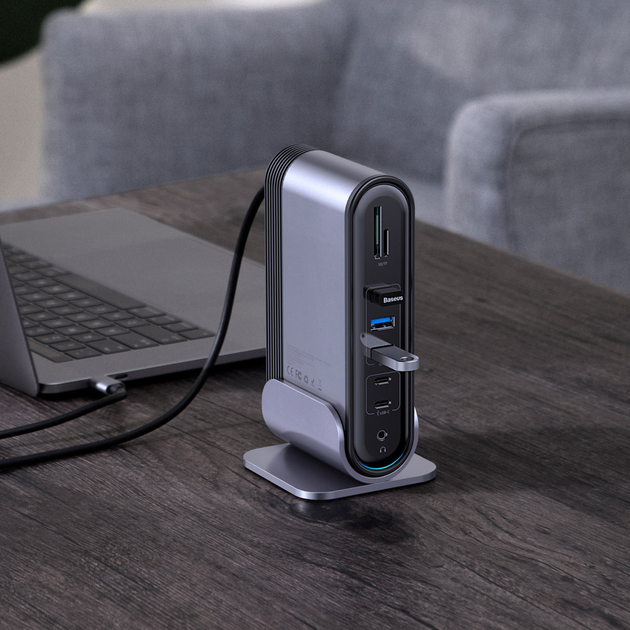 Stacja dokująca Baseus USB 3.1 Type-C 17 w 1 (CAHUB-DG0G) - obraz 7
